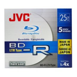BD-R JVC 5 PACK SLIM SHINY PREMIUM 4X